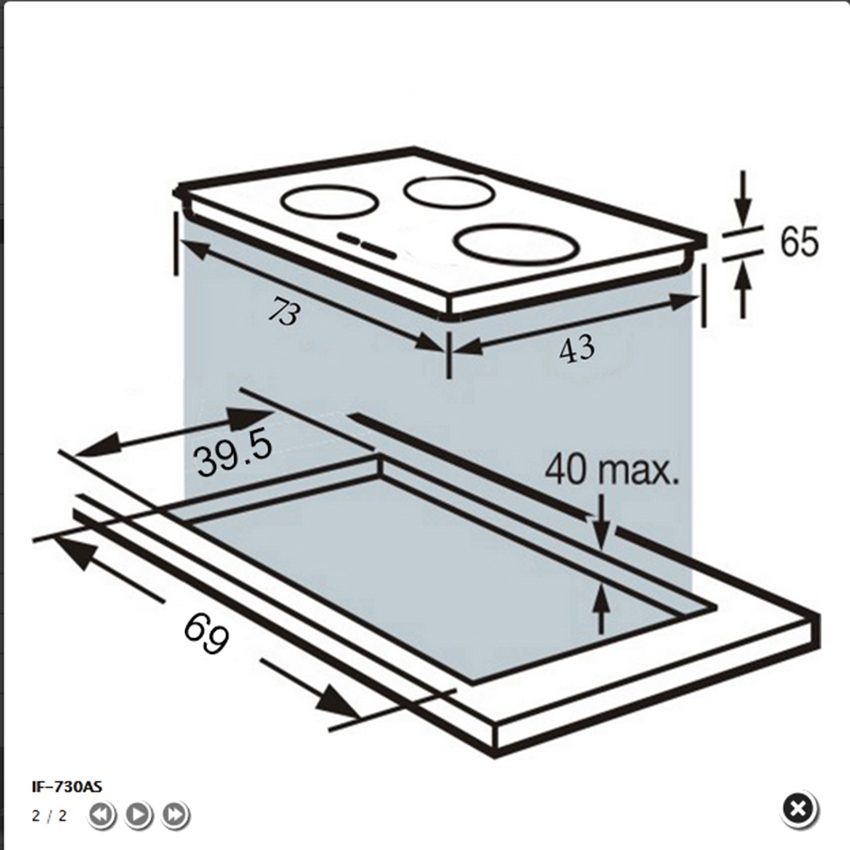 Bếp điện từ Fagor IF-730AS - Hàng chính hãng