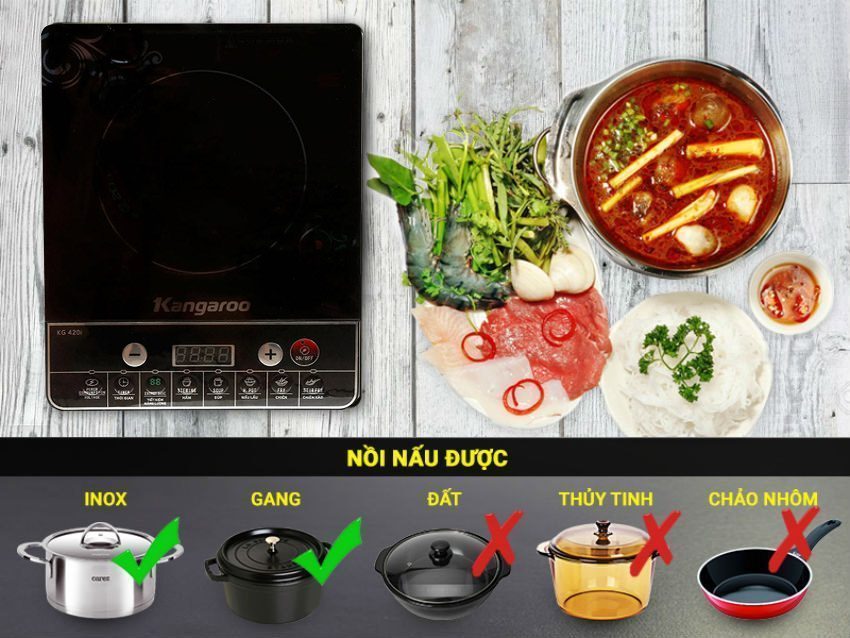 Bếp điện từ Kangaroo KG420I - Hàng chính hãng