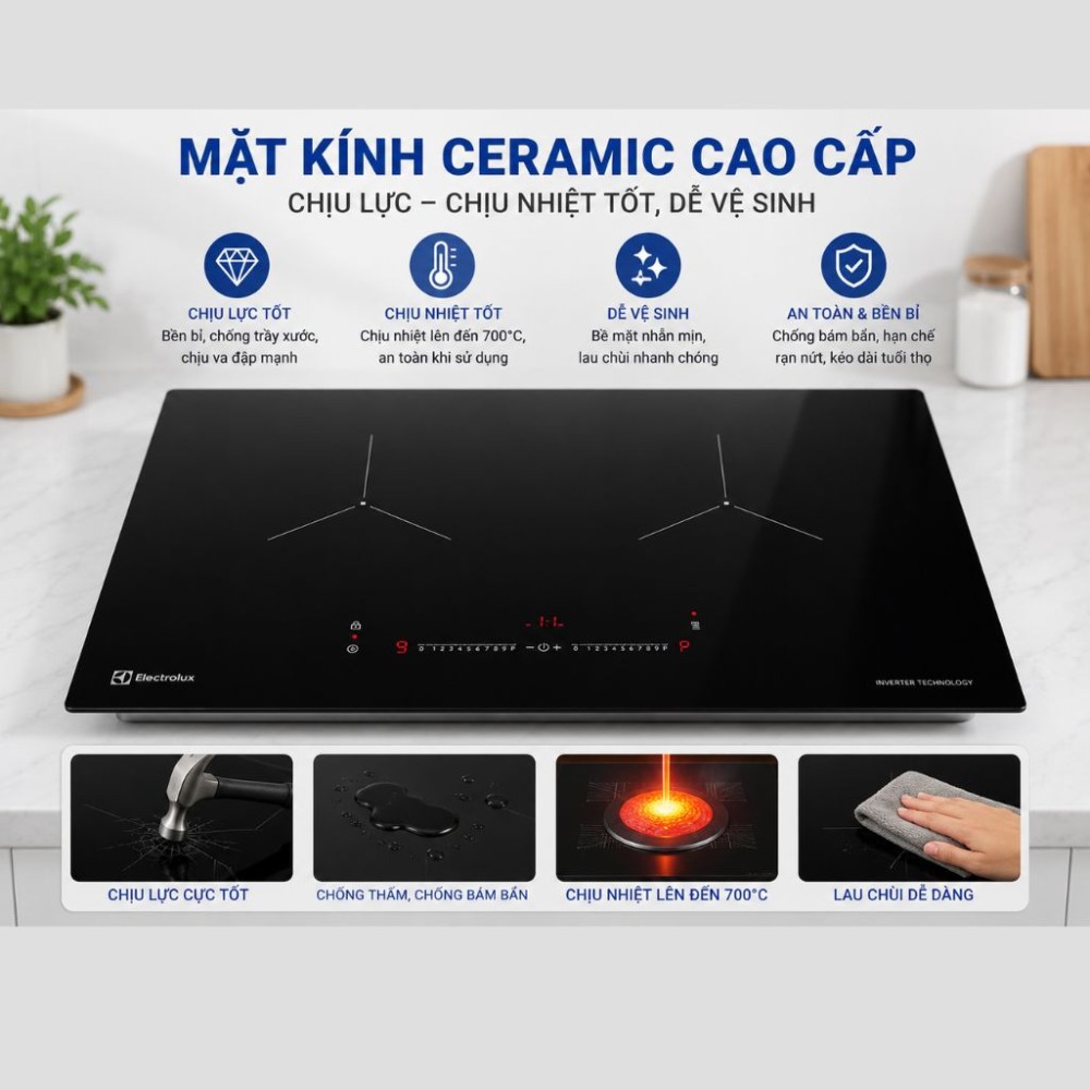 Bếp điện từ đôi Electrolux ​EHI7252BF  - Hàng chính hãng