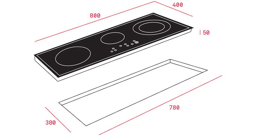 Bếp điện từ ba âm kính Teka IZ 8320 HS - Hàng chính hãng