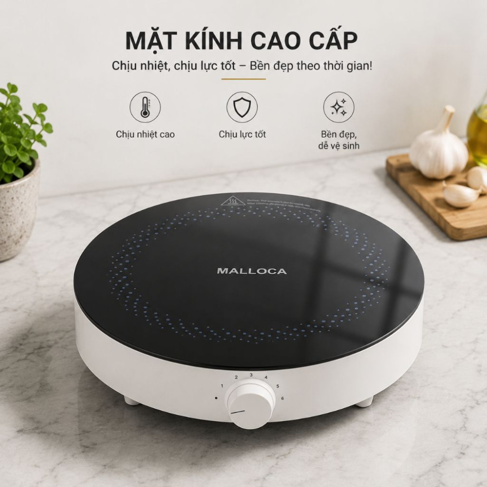Bếp điện từ để bàn Malloca MCT26  - Hàng chính hãng