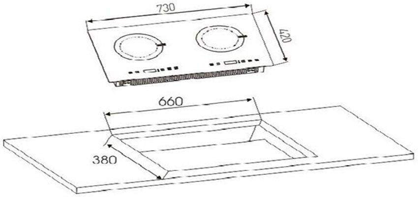 Bếp điện từ đôi Arber AB-386 - Hàng chính hãng