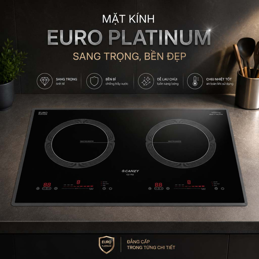 Bếp điện từ đôi Canzy CZ T52 SERI II - Hàng chính hãng