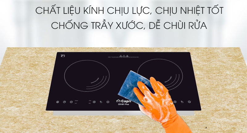 Bếp đôi điện từ Capri CR-901 Plus - Hàng chính hãng