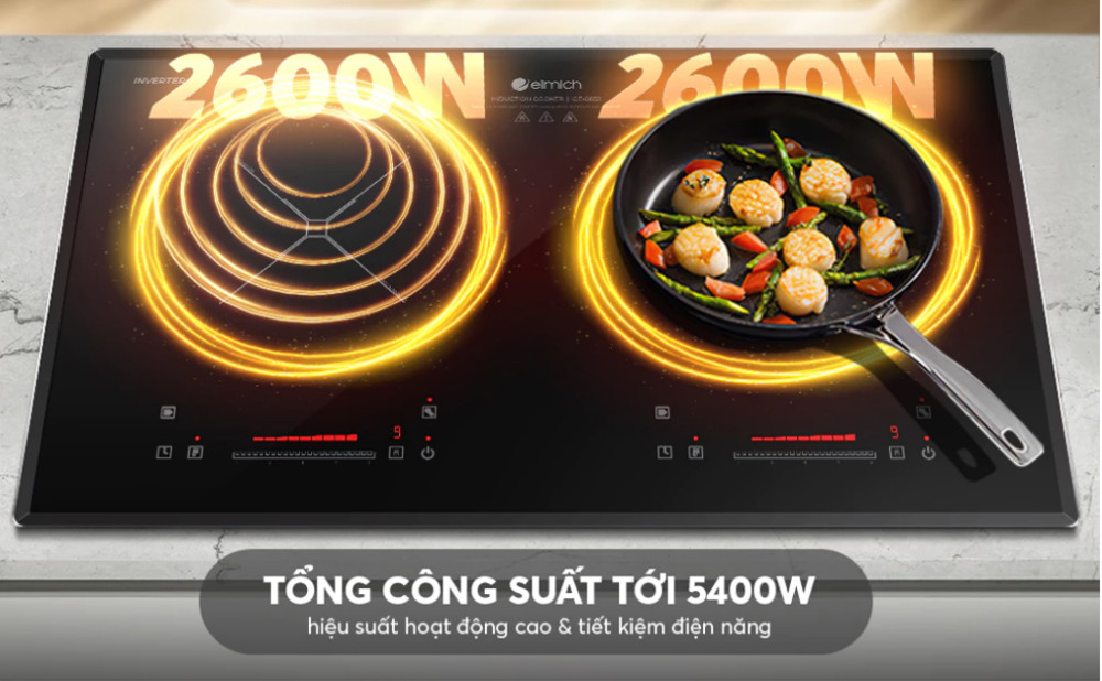 Bếp điện từ đôi Elmich ICE-8862 - Hàng chính hãng