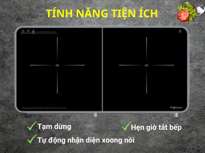 Bếp điện từ đôi Fujihome IC2602S  - Hàng chính hãng