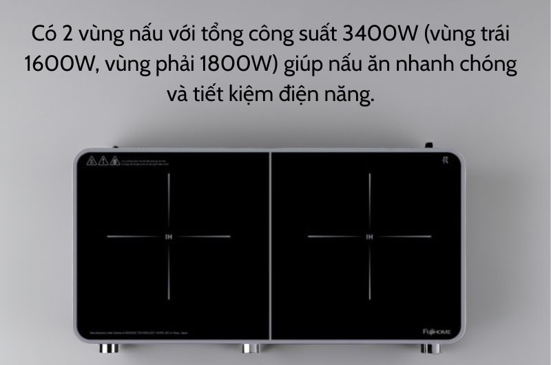 Bếp điện từ đôi Fujihome IC2602S  - Hàng chính hãng