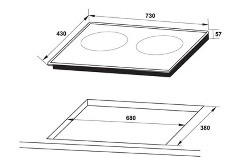 Bếp điện từ 2 vùng nấu Hafele HC-I3732A - Hàng chính hãng