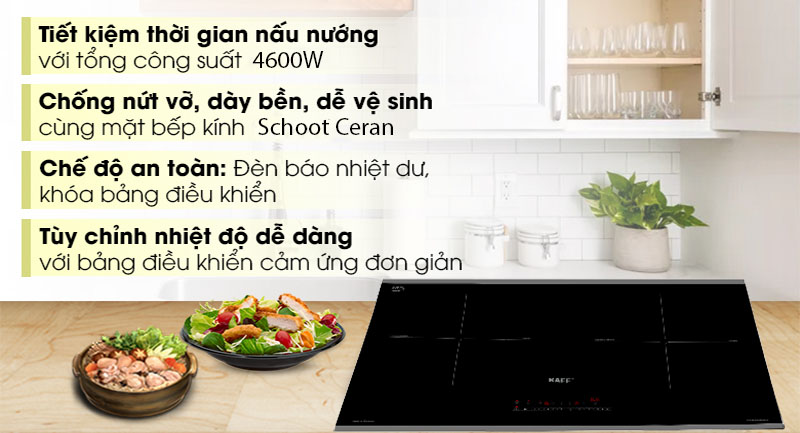 Bếp điện từ đôi Kaff KF-HGM5II (Made in Germany) - Hàng chính hãng