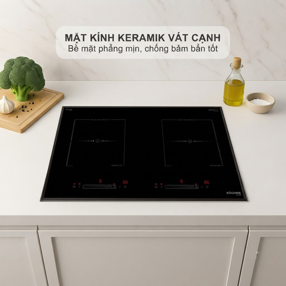 Bếp điện từ đôi Kocher DI-220 - Hàng chính hãng