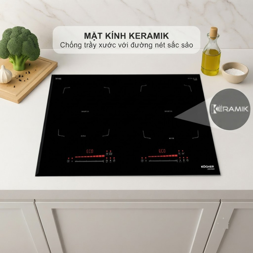 Bếp điện từ đôi Kocher DI-336 PRO - Hàng chính hãng