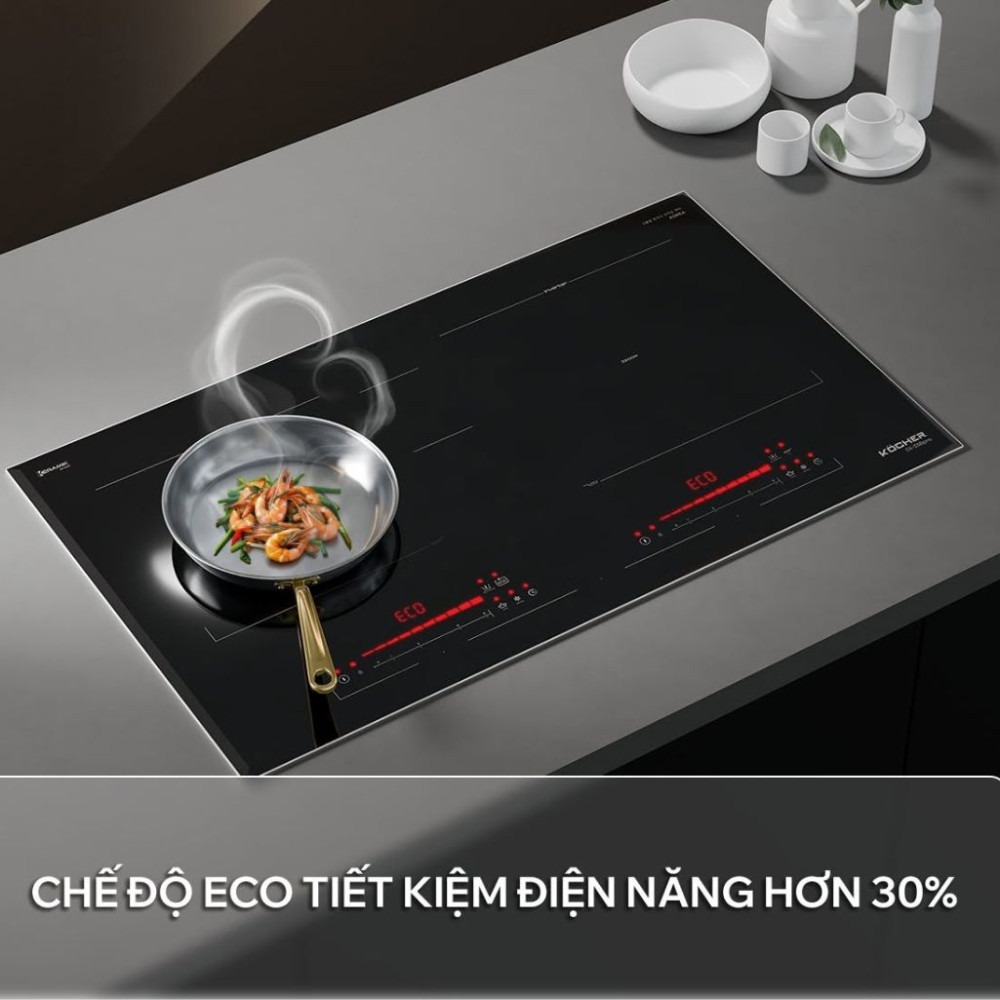 Bếp điện từ đôi âm Kocher DI-338 PRO - Hàng chính hãng