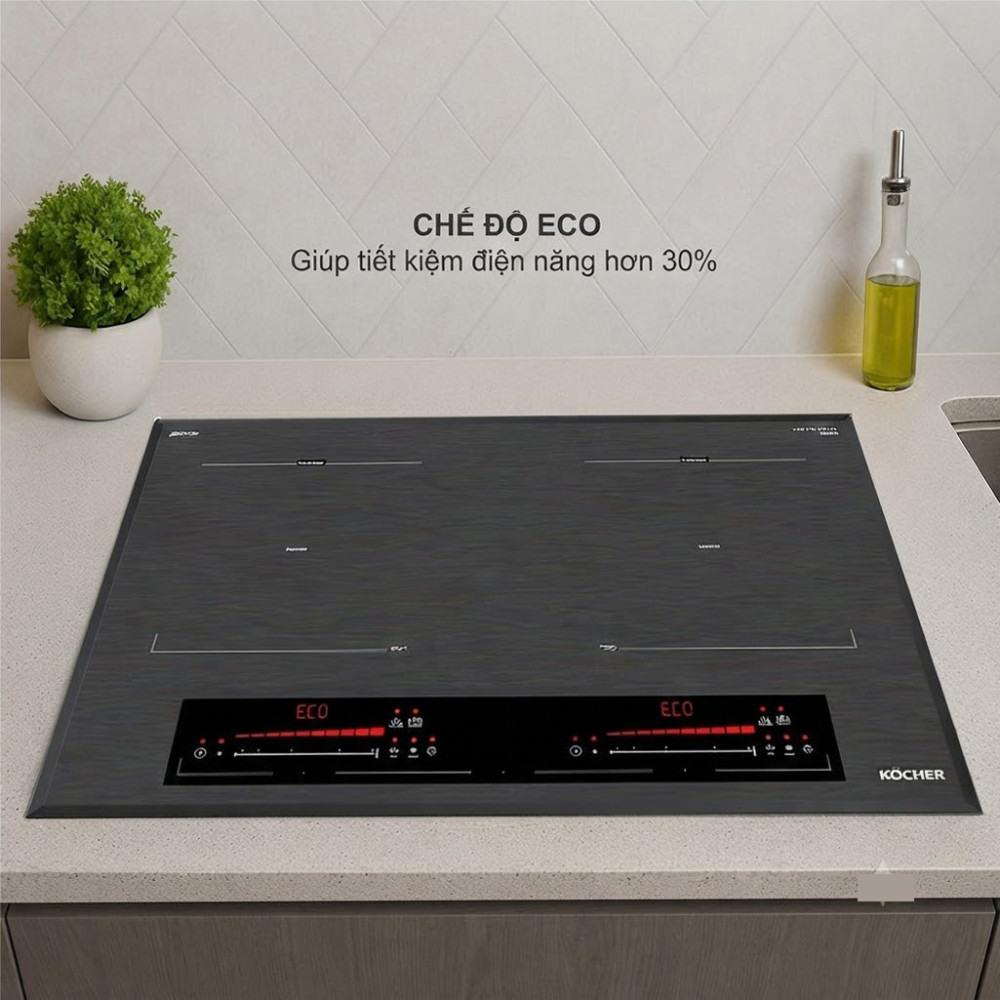 Bếp điện từ đôi Kocher DI-338SE - Hàng chính hãng