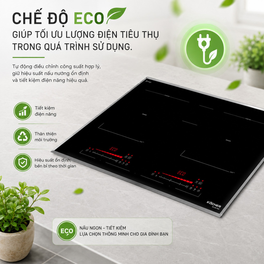 Bếp điện từ đôi Kocher DI-339SE - Hàng chính hãng