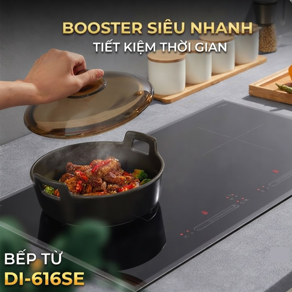 Bếp điện từ đôi Kocher DI-616SE - Hàng chính hãng