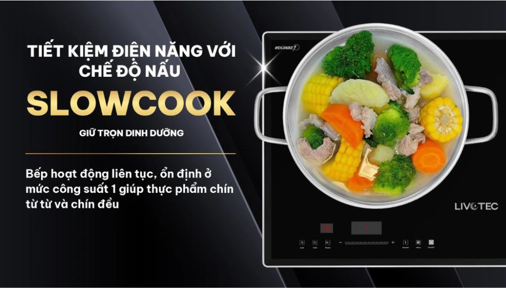 Bếp điện từ đôi Livotec LID-990M - Hàng chính hãng