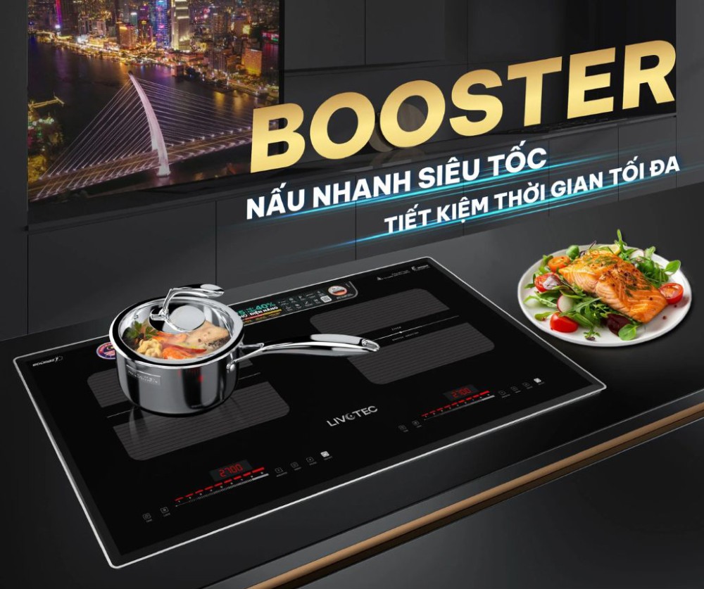 Bếp diện từ đôi Livotec LID-999M - Hàng chính hãng