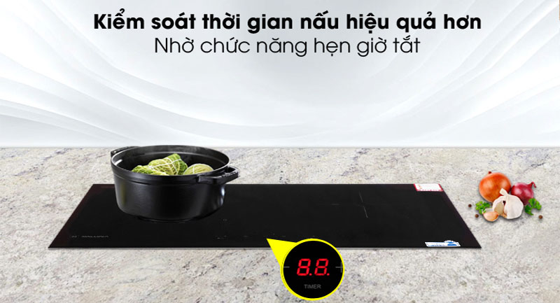 Bếp điện từ đôi Malloca MH-02I-N - Hàng chính hãng