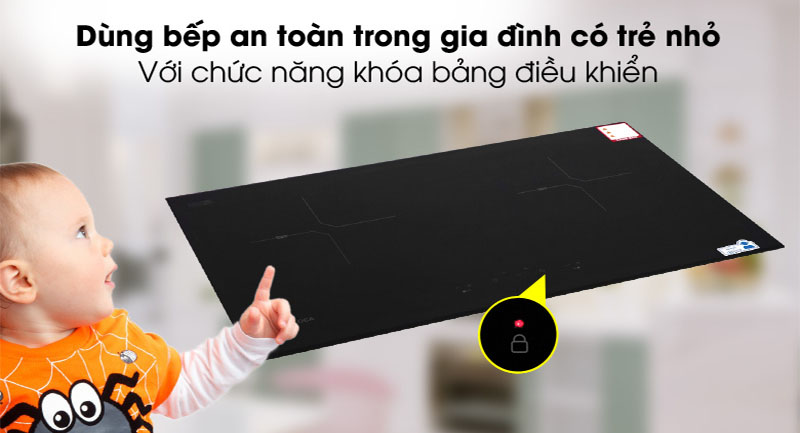 Bếp điện từ đôi Malloca MH-02I-N - Hàng chính hãng