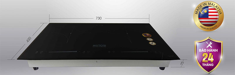 Bếp điện từ đôi Mutosi MI-92D - Hàng chính hãng