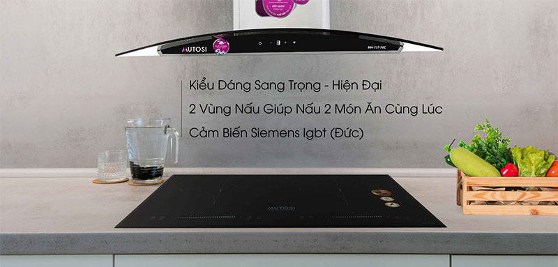 Bếp điện từ đôi Mutosi MI-92D - Hàng chính hãng