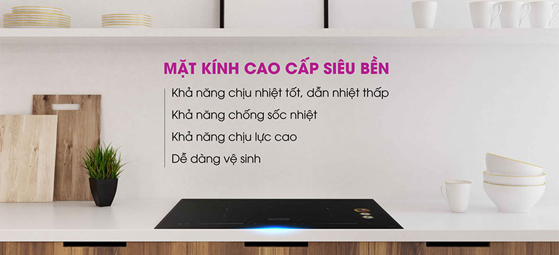 Bếp điện từ đôi Mutosi MI-92D - Hàng chính hãng