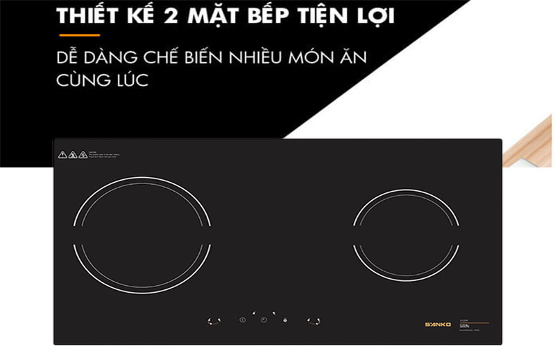Bếp điện từ đôi Sanko SI-259-I - Hàng chính hãng
