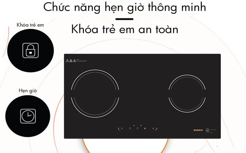 Bếp điện từ đôi Sanko SI-259-I - Hàng chính hãng