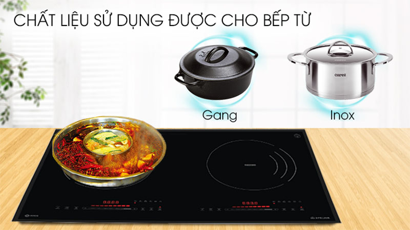 Bếp điện từ đôi Spelier STL-210C - Hàng chính hãng