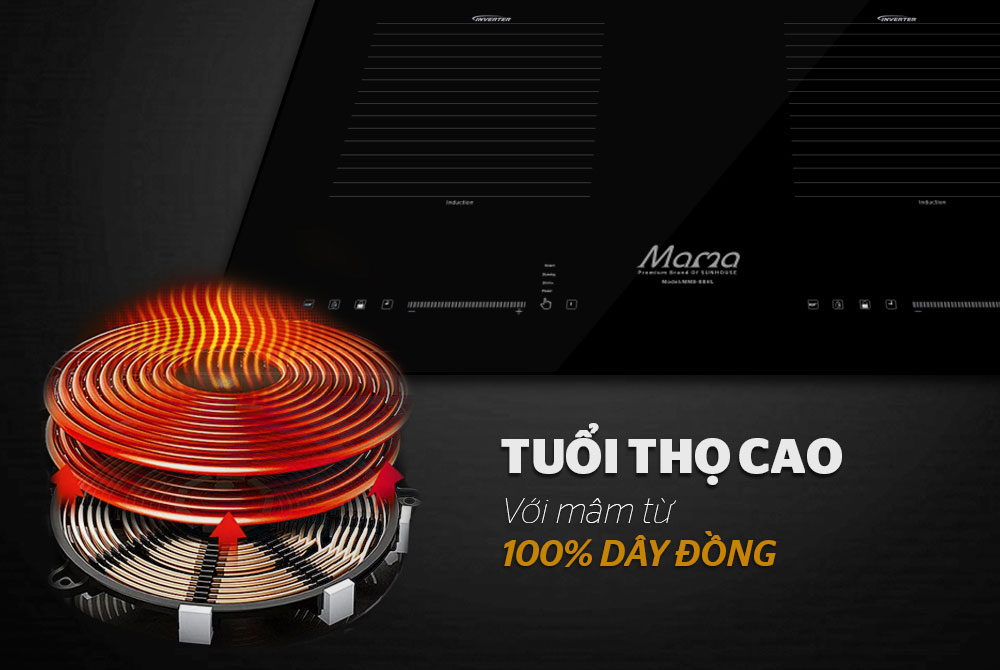 Bếp điện từ đôi Sunhouse MMB-88HL - Hàng chính hãng