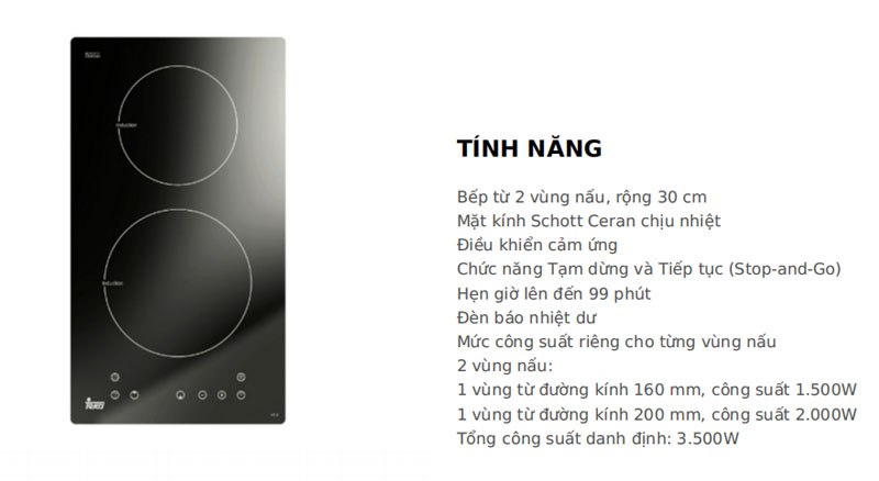Bếp điện từ đôi Teka IBS 32920 TCS - Hàng chính hãng