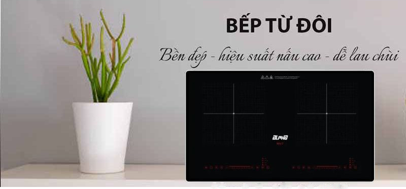 Bếp điện từ đôi Alpha BV7 - Hàng chính hãng