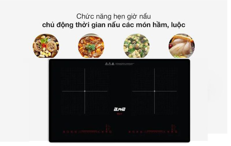 Bếp điện từ đôi Alpha BV7 - Hàng chính hãng