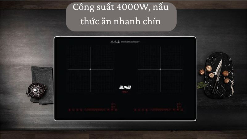 Bếp điện từ đôi Alpha BV7 - Hàng chính hãng