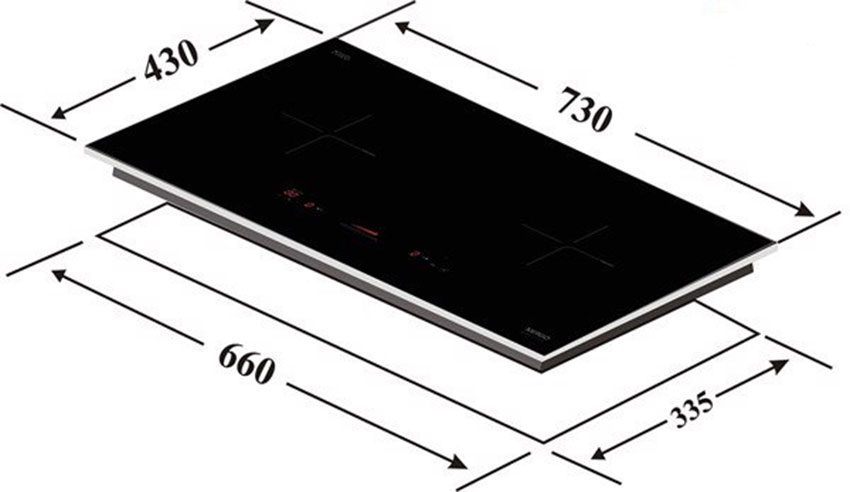 Bếp điện từ đôi âm kính Mergo MI-720TS - Hàng chính hãng