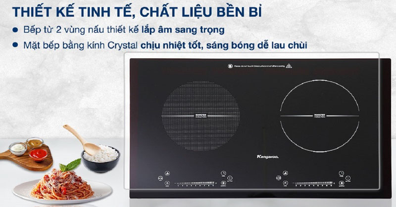 Bếp điện từ đôi Kangaroo KG855I - Hàng chính hãng