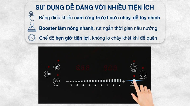 Bếp điện từ đôi Kangaroo KG855I - Hàng chính hãng