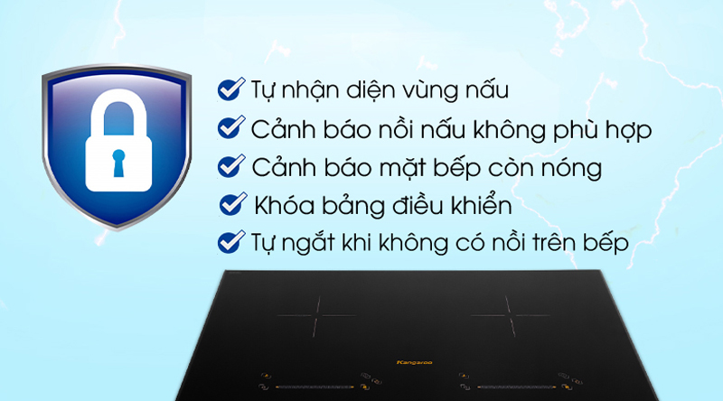 Bếp điện từ đôi Kangaroo KG856I  - Hàng chính hãng