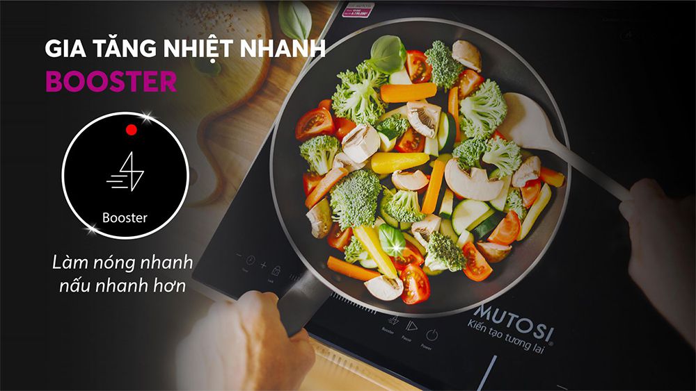 Bếp điện từ đôi Mutosi MI-86D - Hàng chính hãng