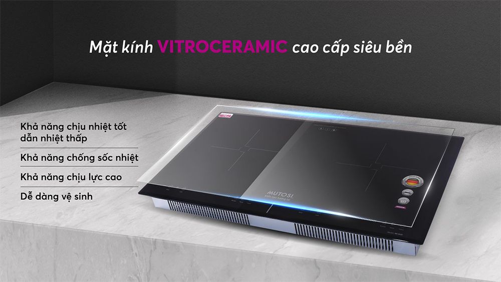 Bếp điện từ đôi Mutosi MI-86D - Hàng chính hãng