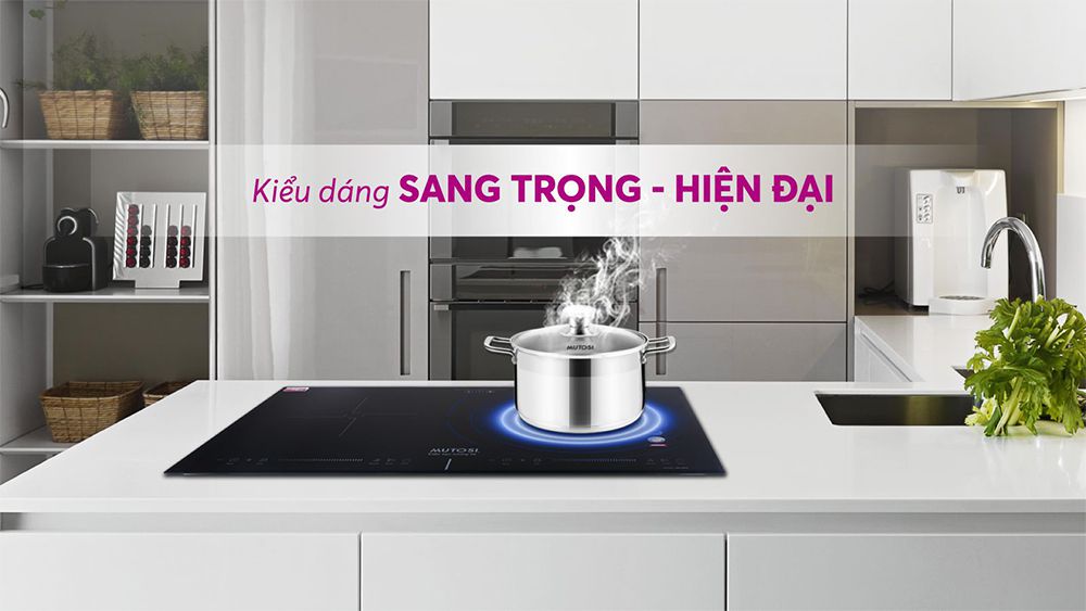 Bếp điện từ đôi Mutosi MI-86D - Hàng chính hãng