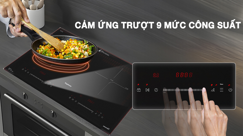 Bếp đôi điện từ Nagakawa NK2C08MS - Hàng chính hãng