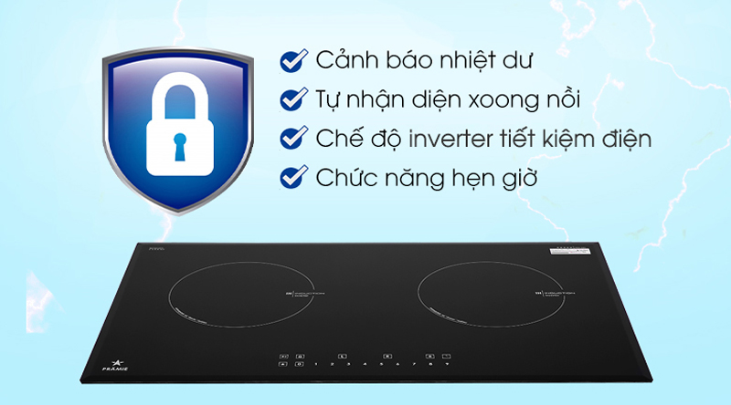Bếp điện từ đôi Pramie PRTH-2201 - Hàng chính hãng