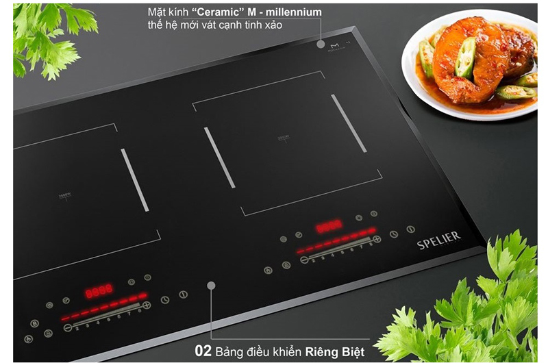 Bếp điện từ đôi Spelier SPM-528I PLUS - Hàng chính hãng