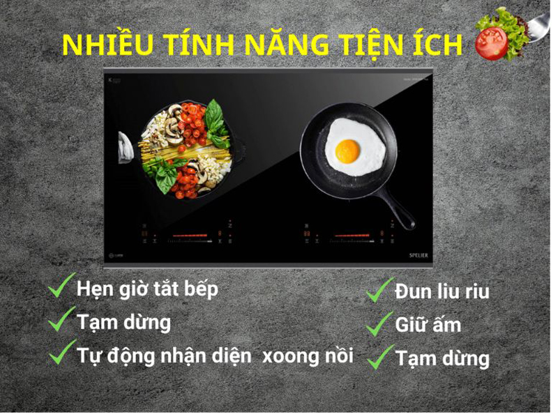 Bếp điện từ đôi Spelier SPM-998I Plus - Hàng chính hãng