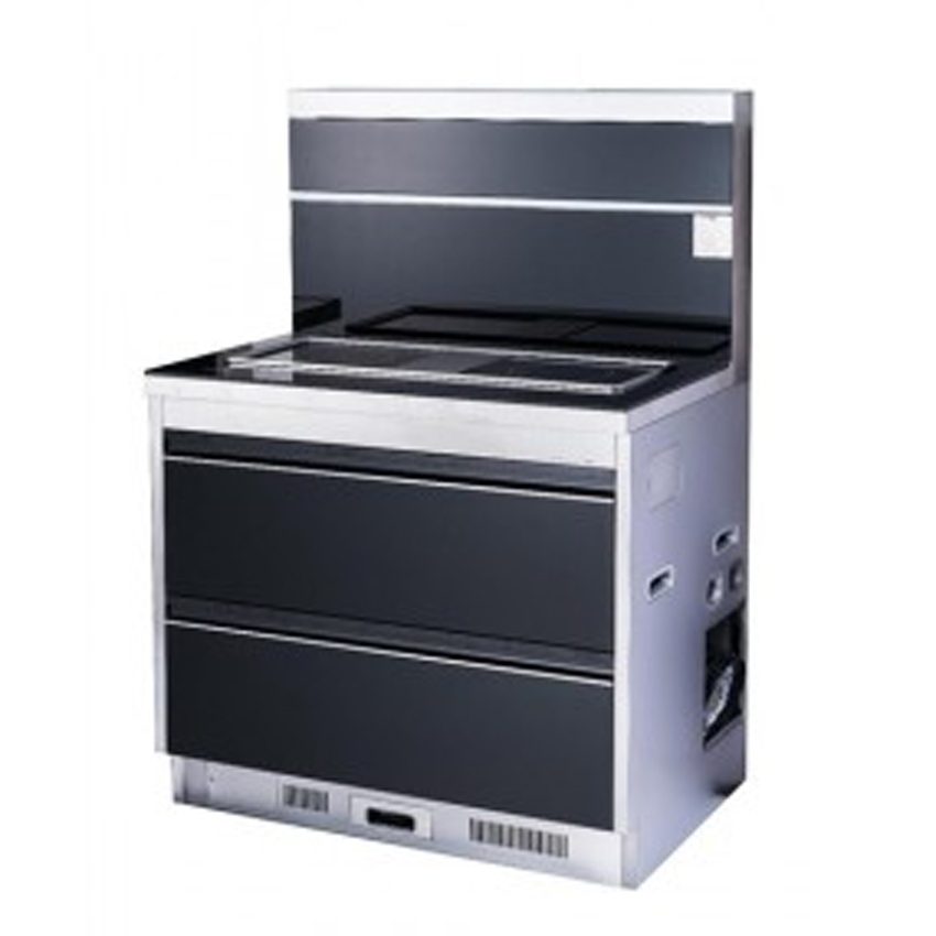 Bếp điện từ đôi tích hợp hút mùi Baidee A5-3  - Hàng chính hãng