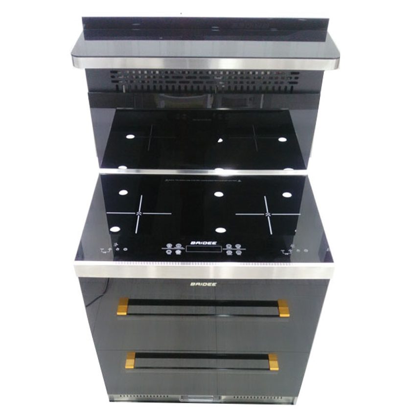 Bếp điện từ đôi tích hợp hút mùi Baidee F1-1 - Hàng chính hãng