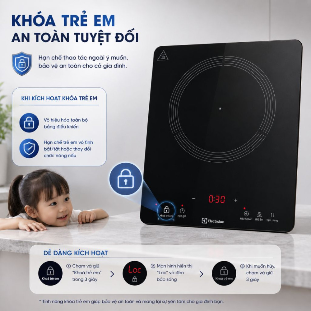 Bếp điện từ đơn Electrolux ETIS450RGA - Hàng chính hãng