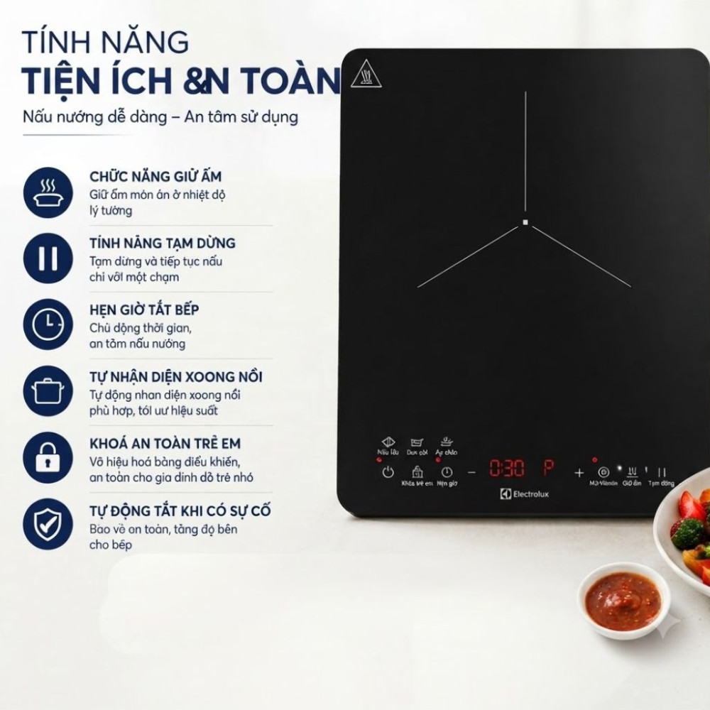 Bếp điện từ đơn Electrolux ETIS453CGA - Hàng chính hãng