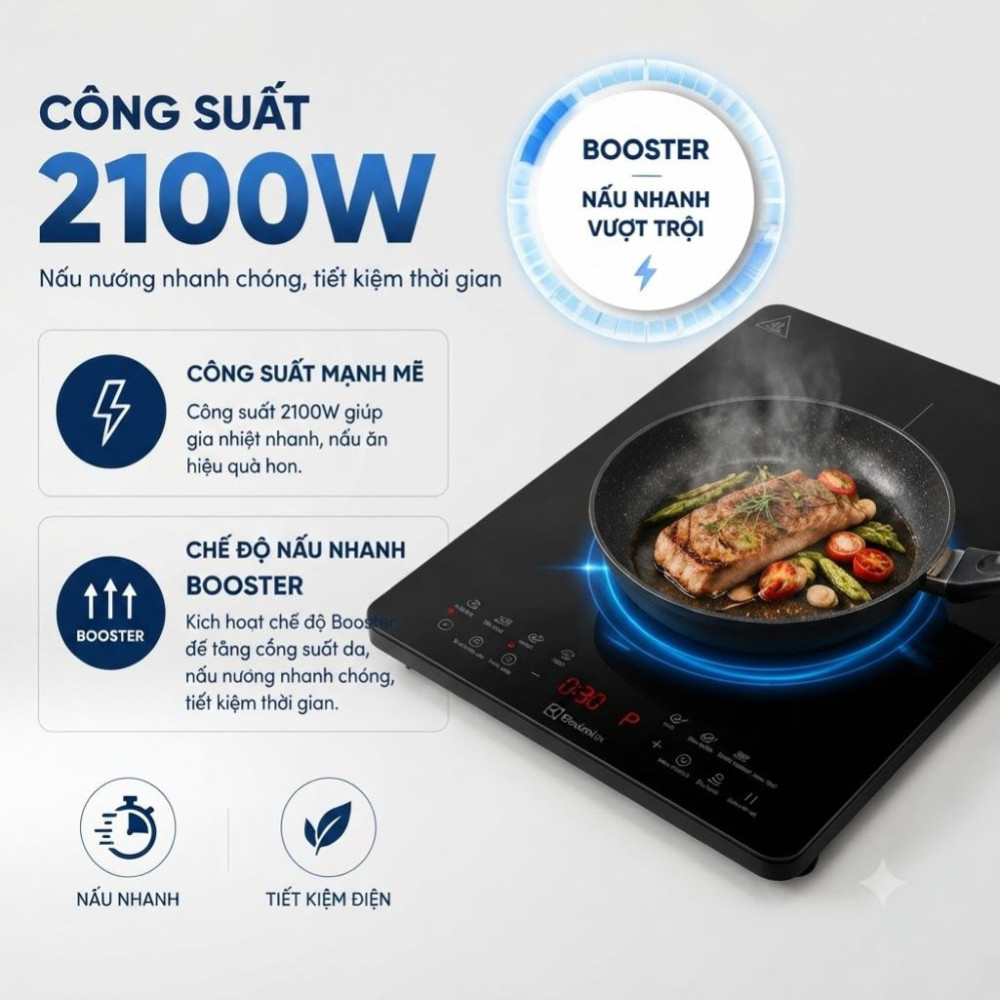 Bếp điện từ đơn Electrolux ETIS457CGB - Hàng chính hãng